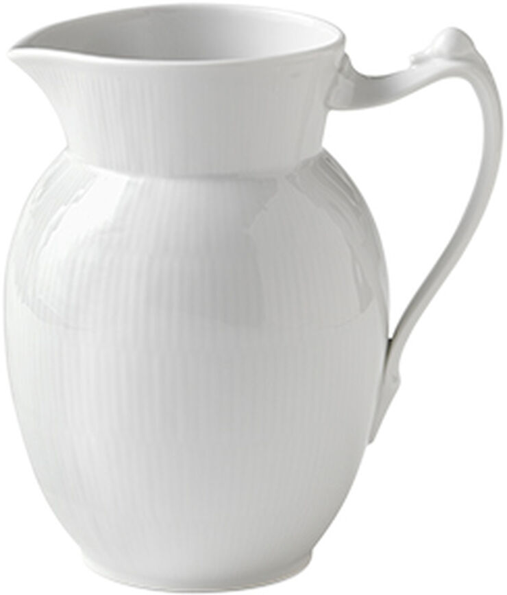 Royal Copenhagen Hvid Riflet 170 cl. kande Hvid