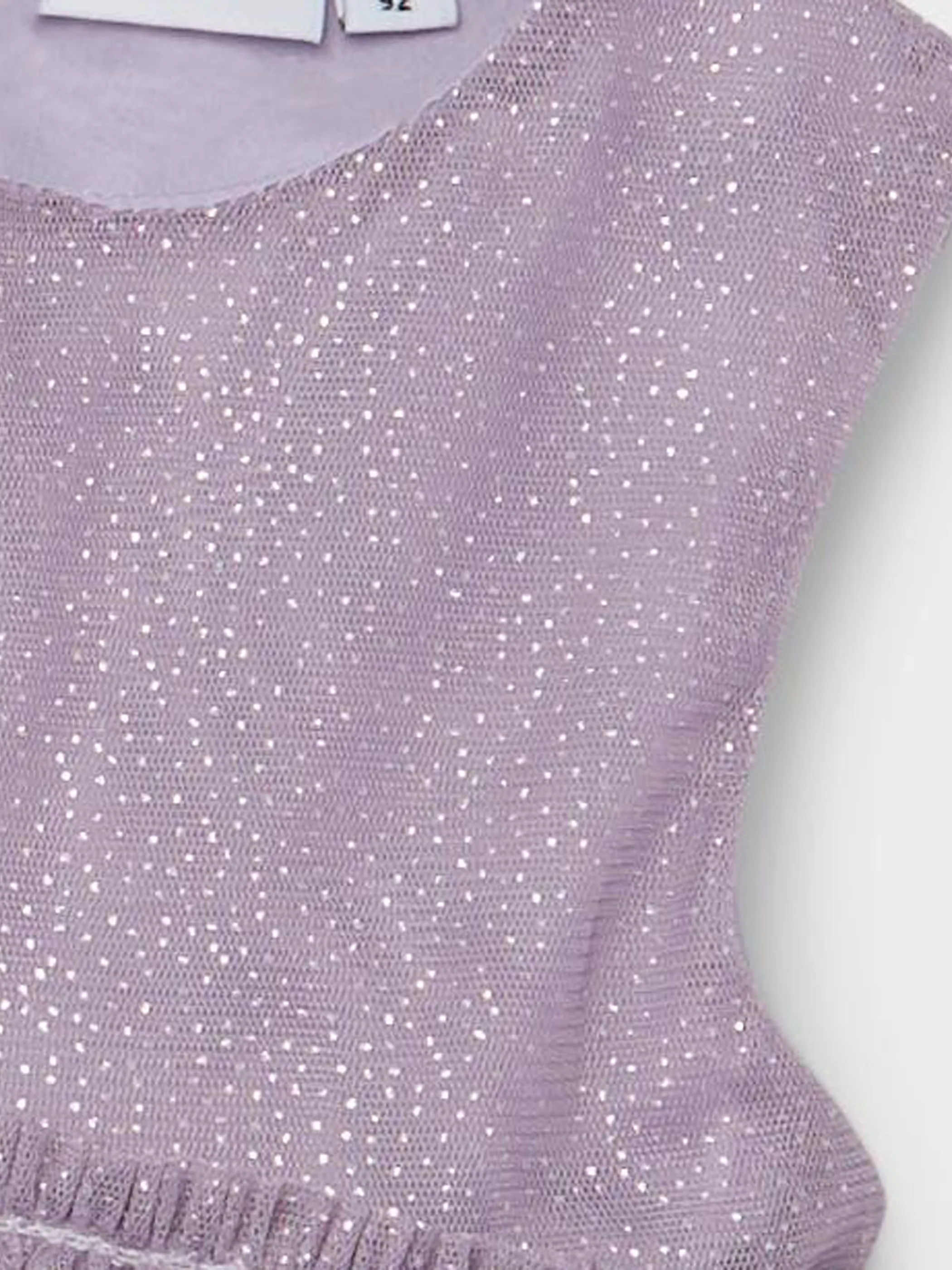 Mädchen Chiffon-Kleid mit Glitzer-Optik