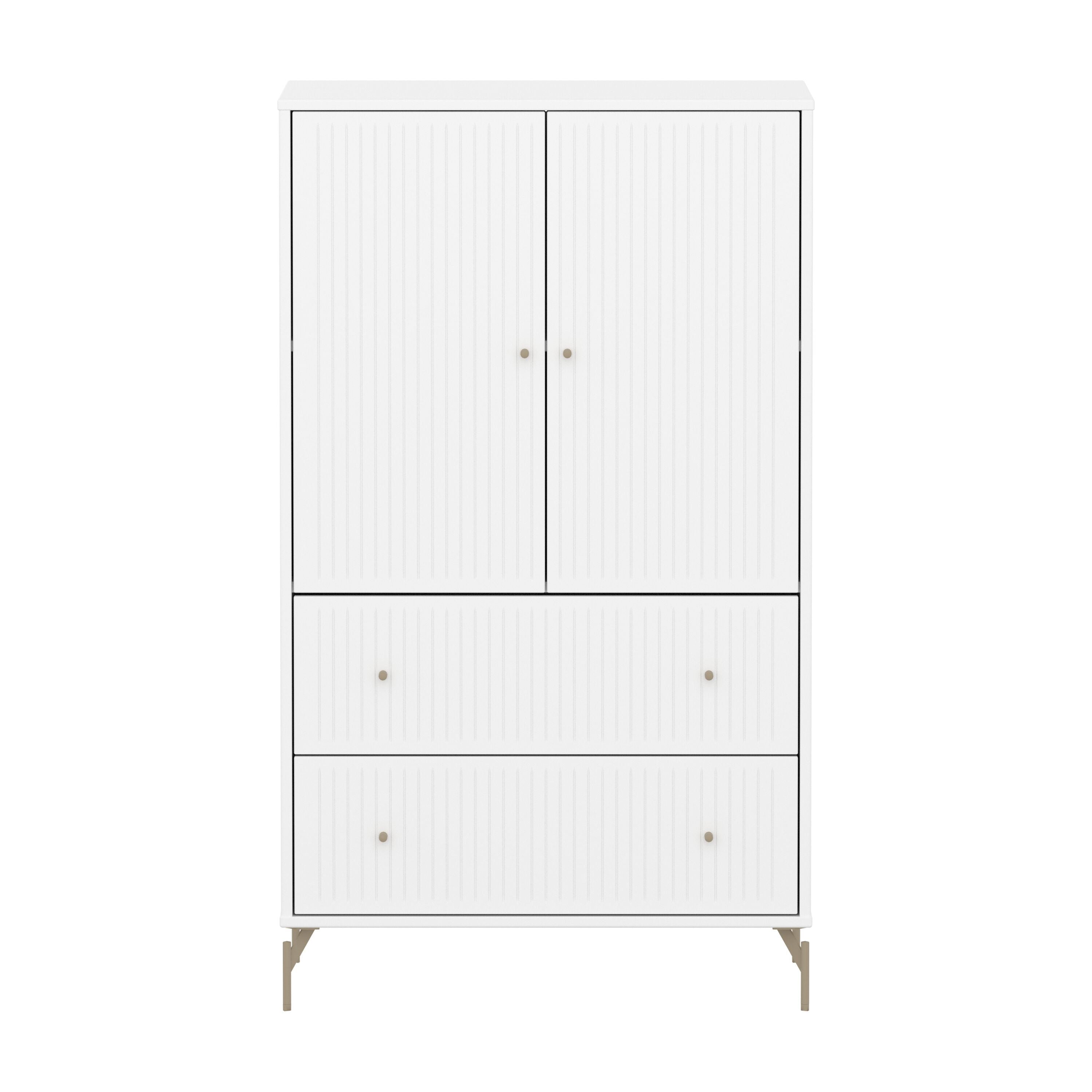 Flexa SAGA Schrank - Weiss / B: 75.0 cm x T: 45.0 cm x H: 129.5 cm
