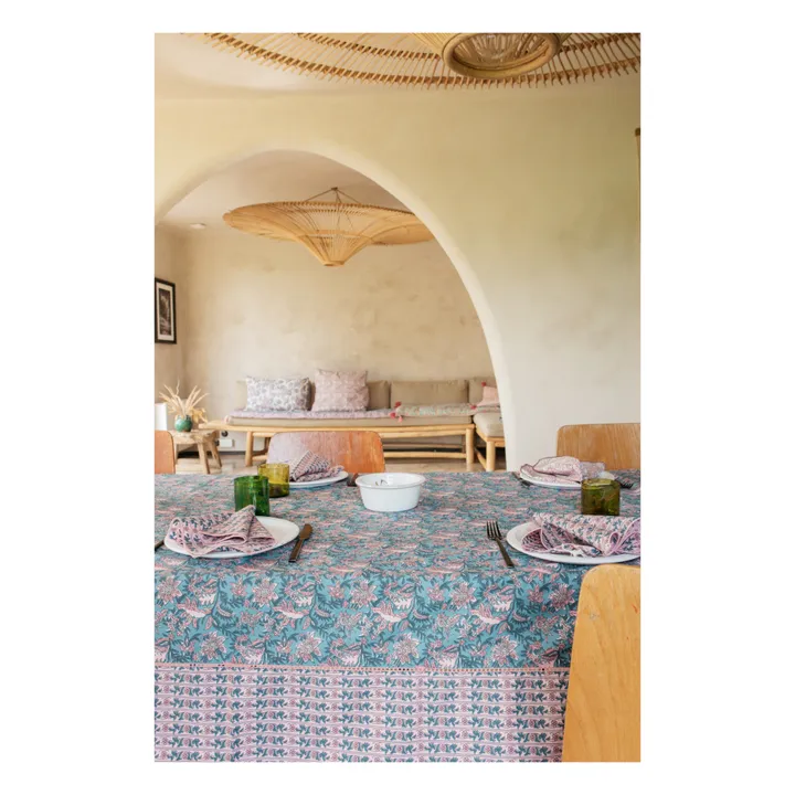 Louise Misha Serviettes de table Carlotta - Set de 4 | Bleu