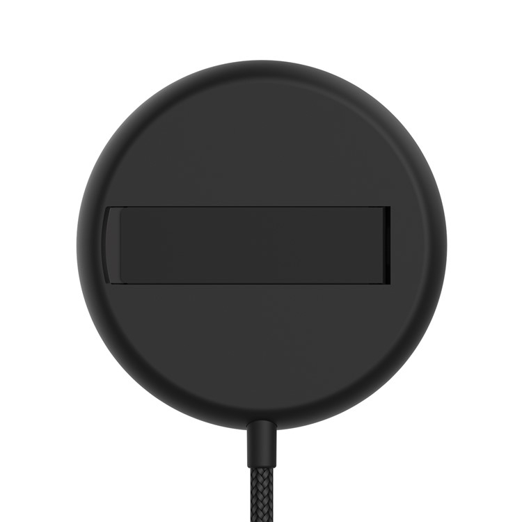 (1.5m) 15W Qi2 USB C auf MagSafe Ladegerät Magnetischer Wireless Charger mit Kickstand - Schwarz