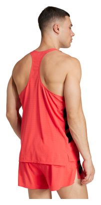Débardeur adidas Adizero Road To Records Rouge Homme