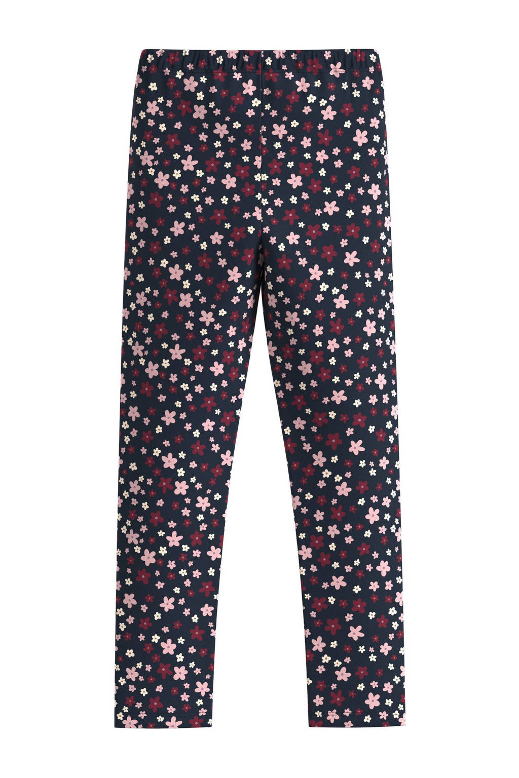 s.Oliver gebloemde legging donkerblauw/roze