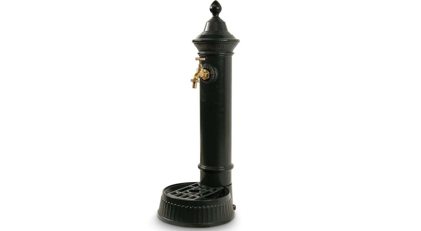 Fontaine de jardin aluminium vert 26x32x72cm