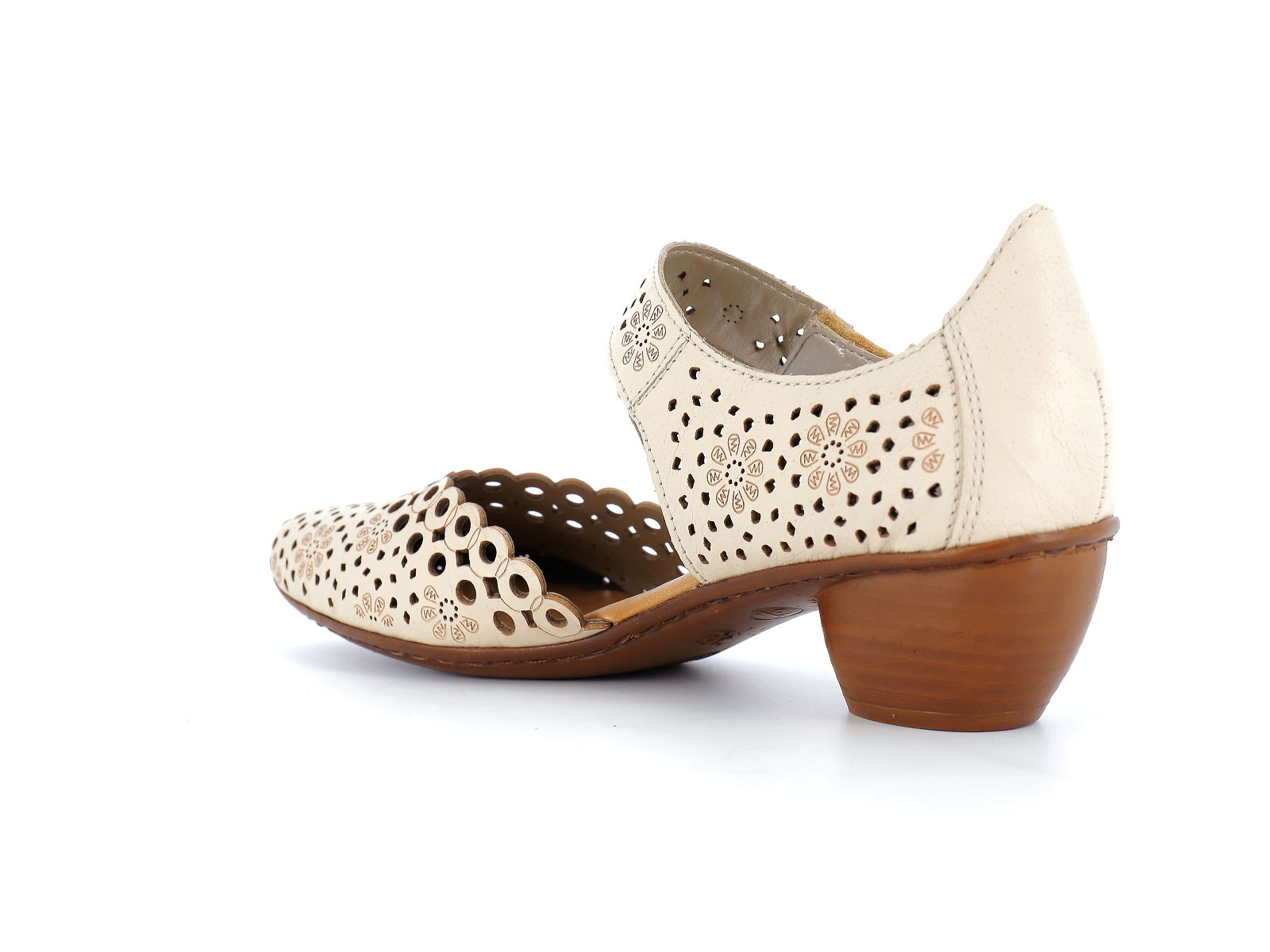 Rieker-43753 Synthétique Creme