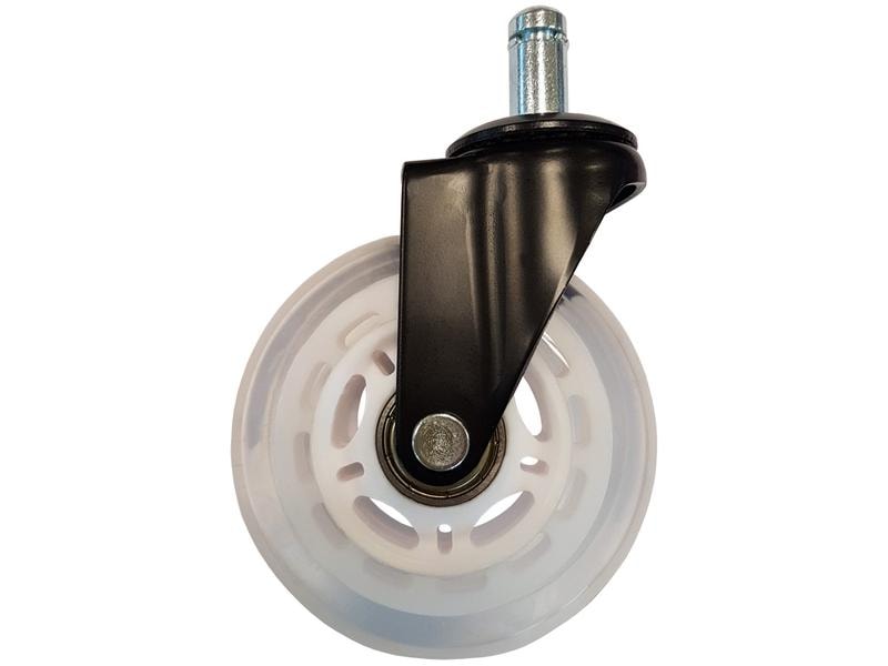 LC-Power Gaming Stuhlrollen 5er Set Weiss Rollenset in der Farbe Weiss für schnelles Gleiten von Tisch zu Tisch