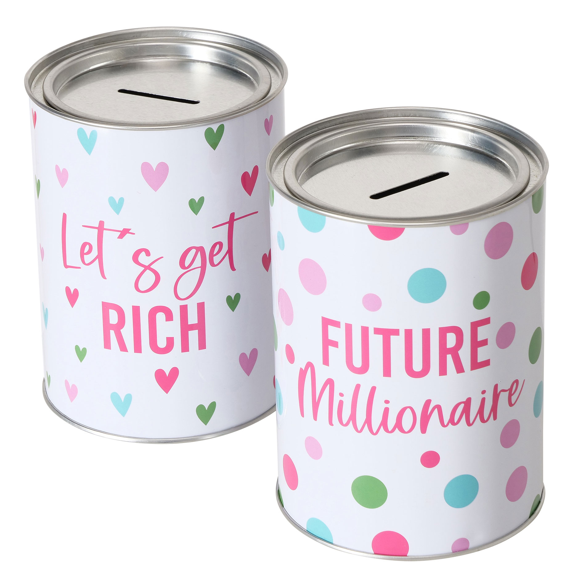 Spardose MILLIONAIRE - sortiert - 14 cm hoch