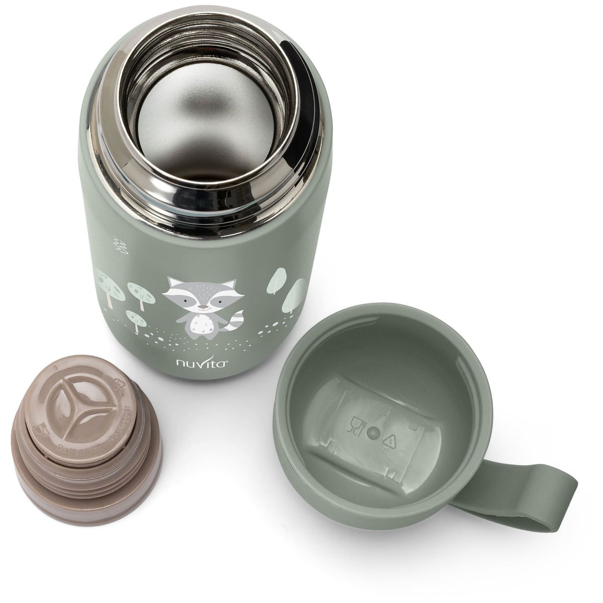 nuvitanuvita   Thermosflasche mit Trinkbecher sage green