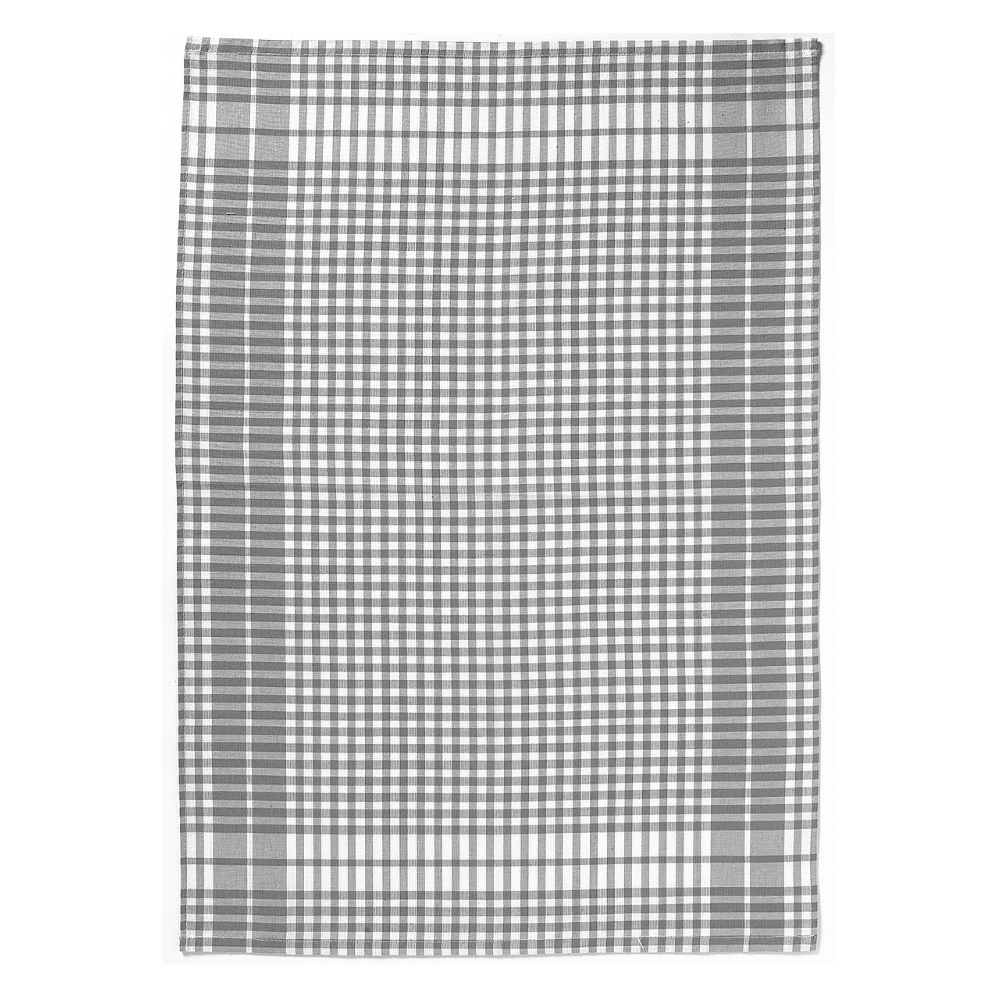 Torchon petits carreaux gris 50 x 70 cm
