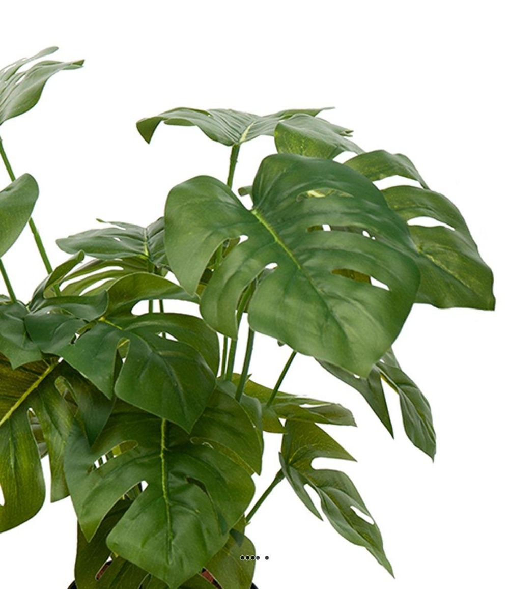 Philodendron artificiel en pot h 35 cm feuillage tergal