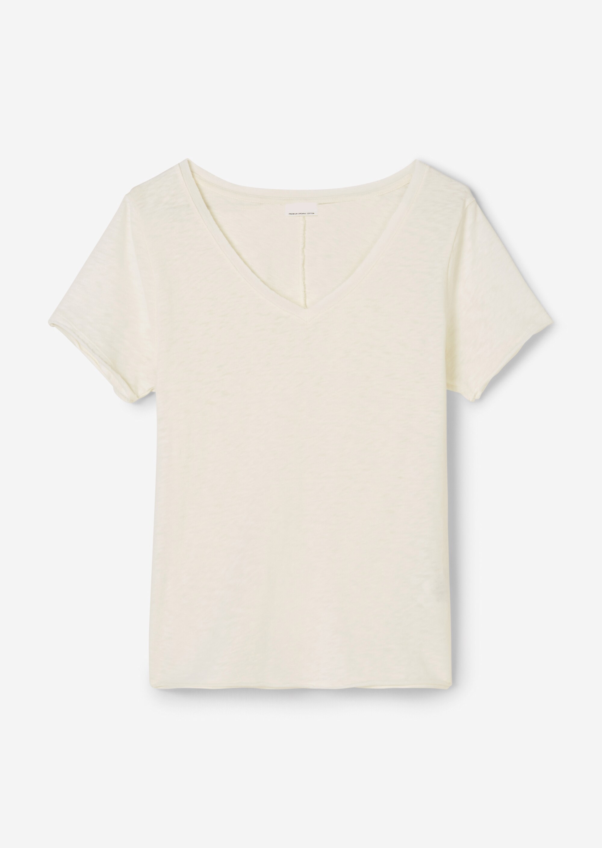 V-Neck-T-Shirt regular Organic-Slub-Cotton