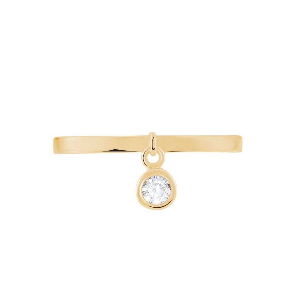 Bague Plaqué Or Jaune Lynnha Oxyde De Zirconium