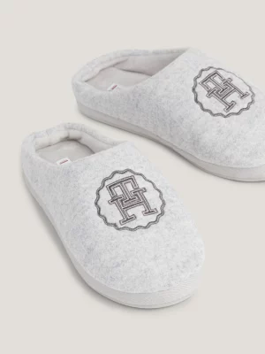 Pantufas de feltro com monograma TH