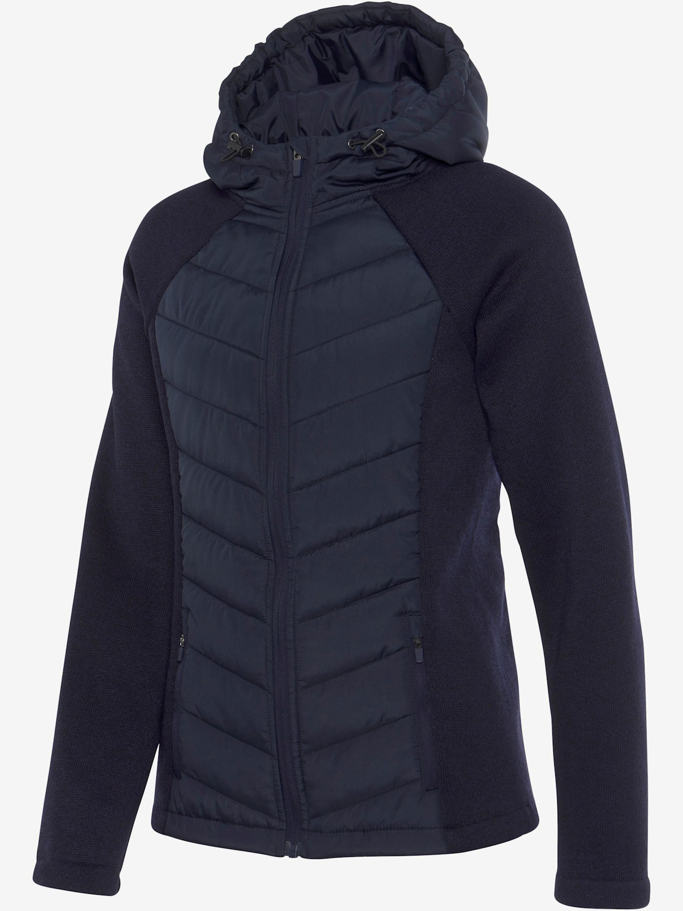 Doudoune veste matelassée en tricot polaire doux aux manches