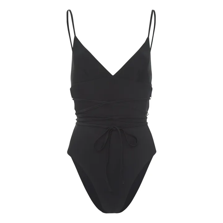 Matteau Maillot 1 Pièce Wrap Plunge | Noir