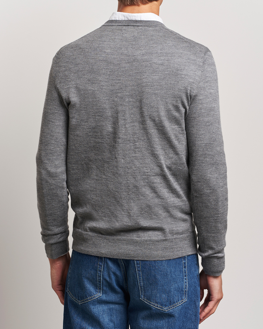 Polo Ralph Lauren Merino Crew Neck Pullover Fawn Grey Heather