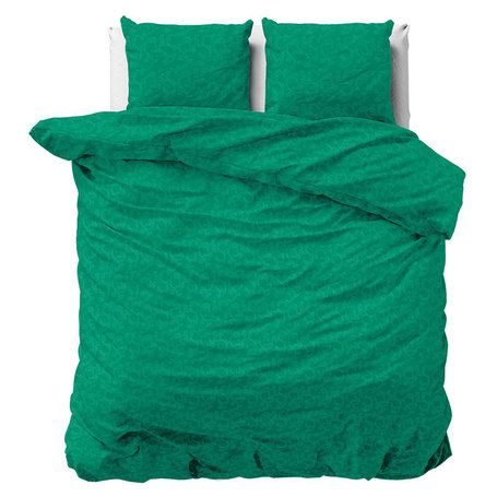 Gaia -  Groen Dekbedovertrek - 200 x 200/220