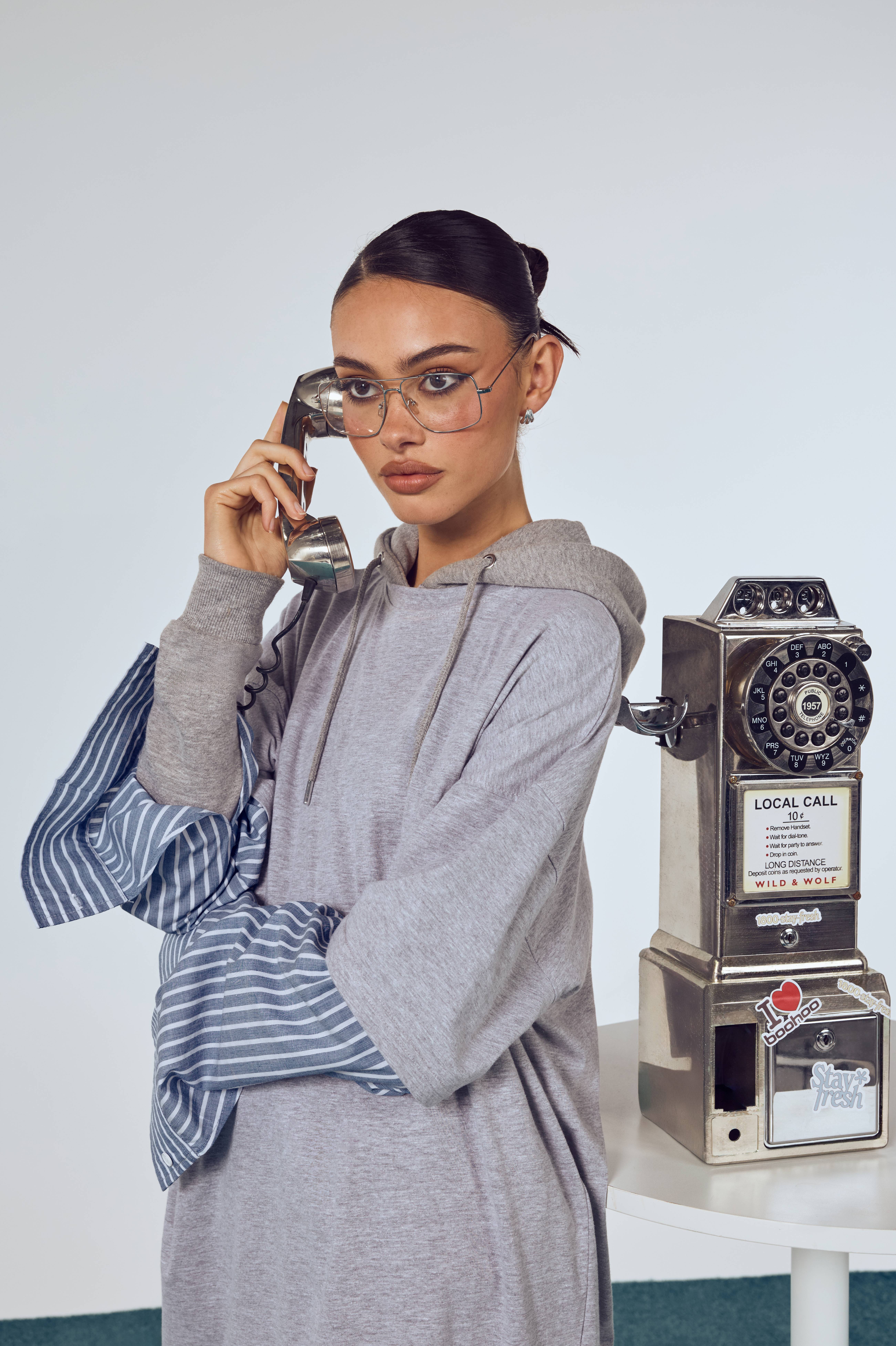 boohoo Robe T-shirt Oversize En Coton À Manches Rayées