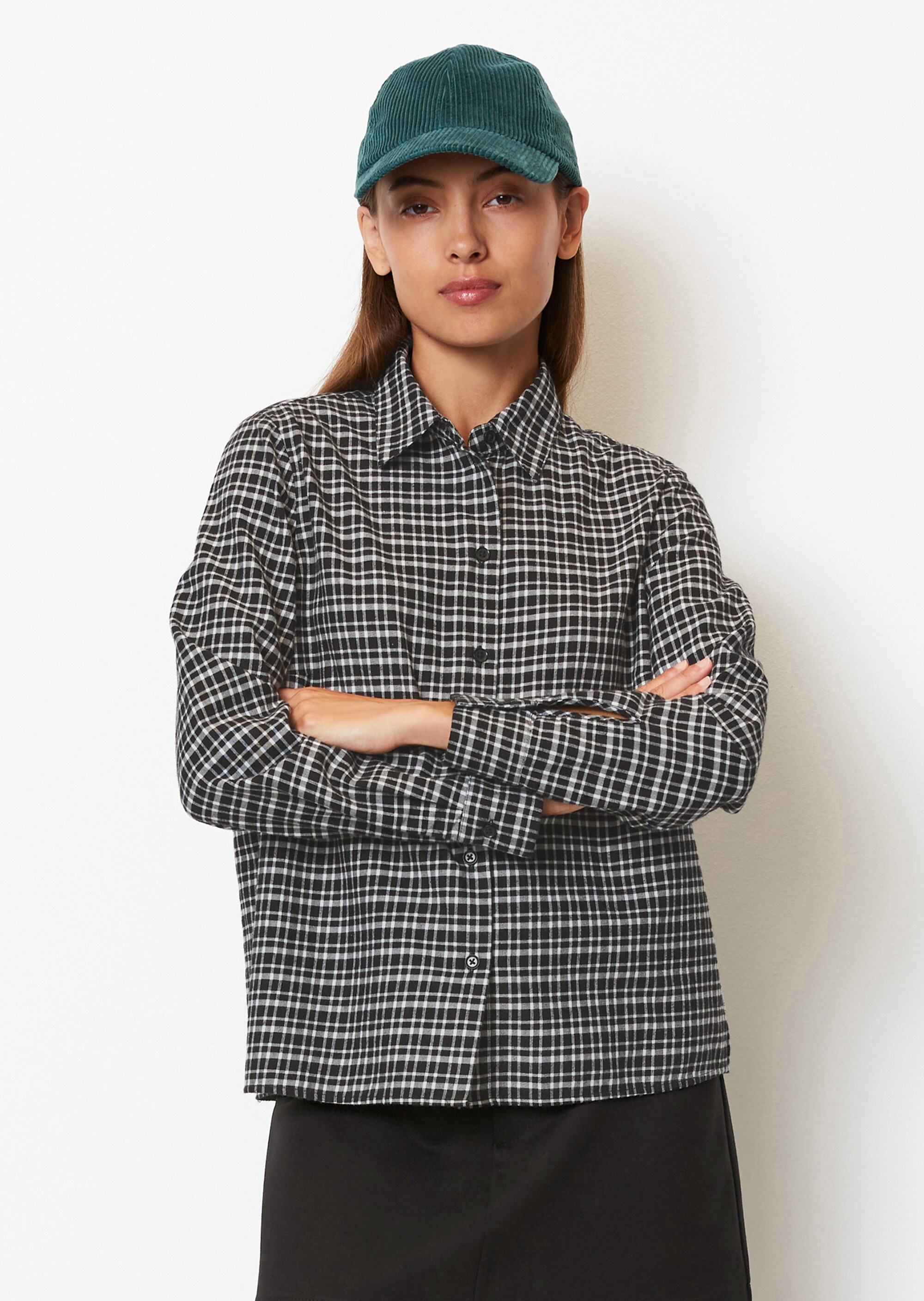 Karo-Bluse loosein Flanell-Qualität