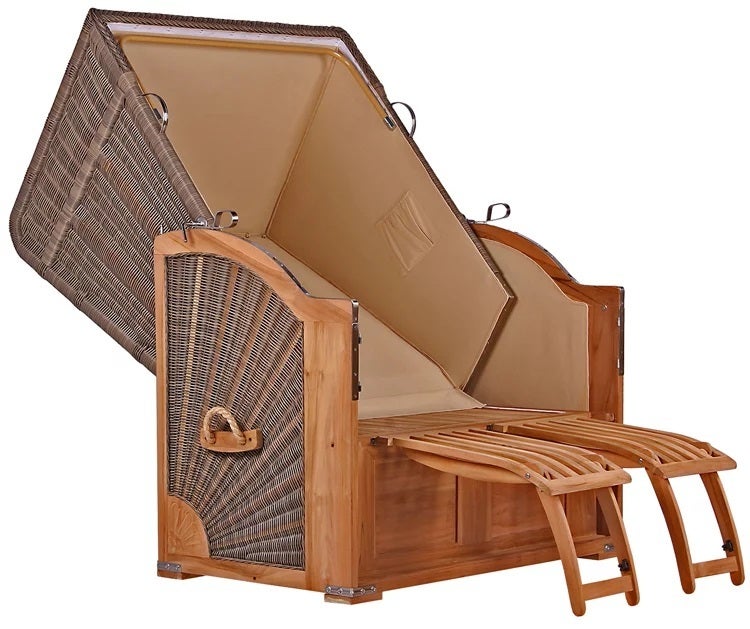 Strandstoel Nordstrand Teak PE grijs design 545