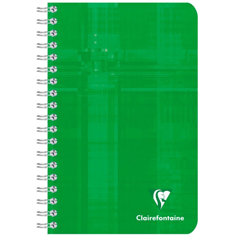 Carnet spirale Clairefontaine 11x17 cm 180 pages ligné - Assortis