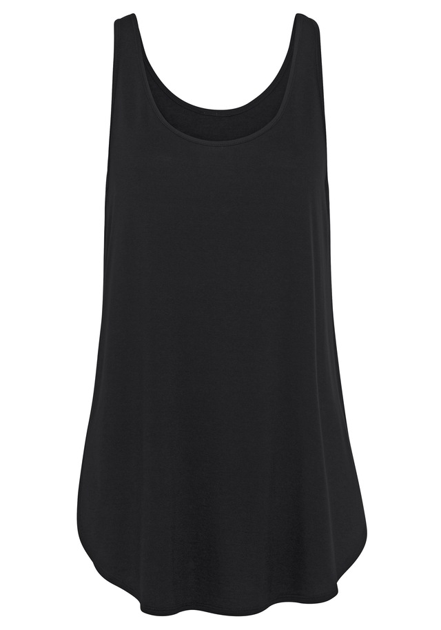 LASCANA Longtop »mit gerundetem Saum«, aus weichem Viskose-Stretch