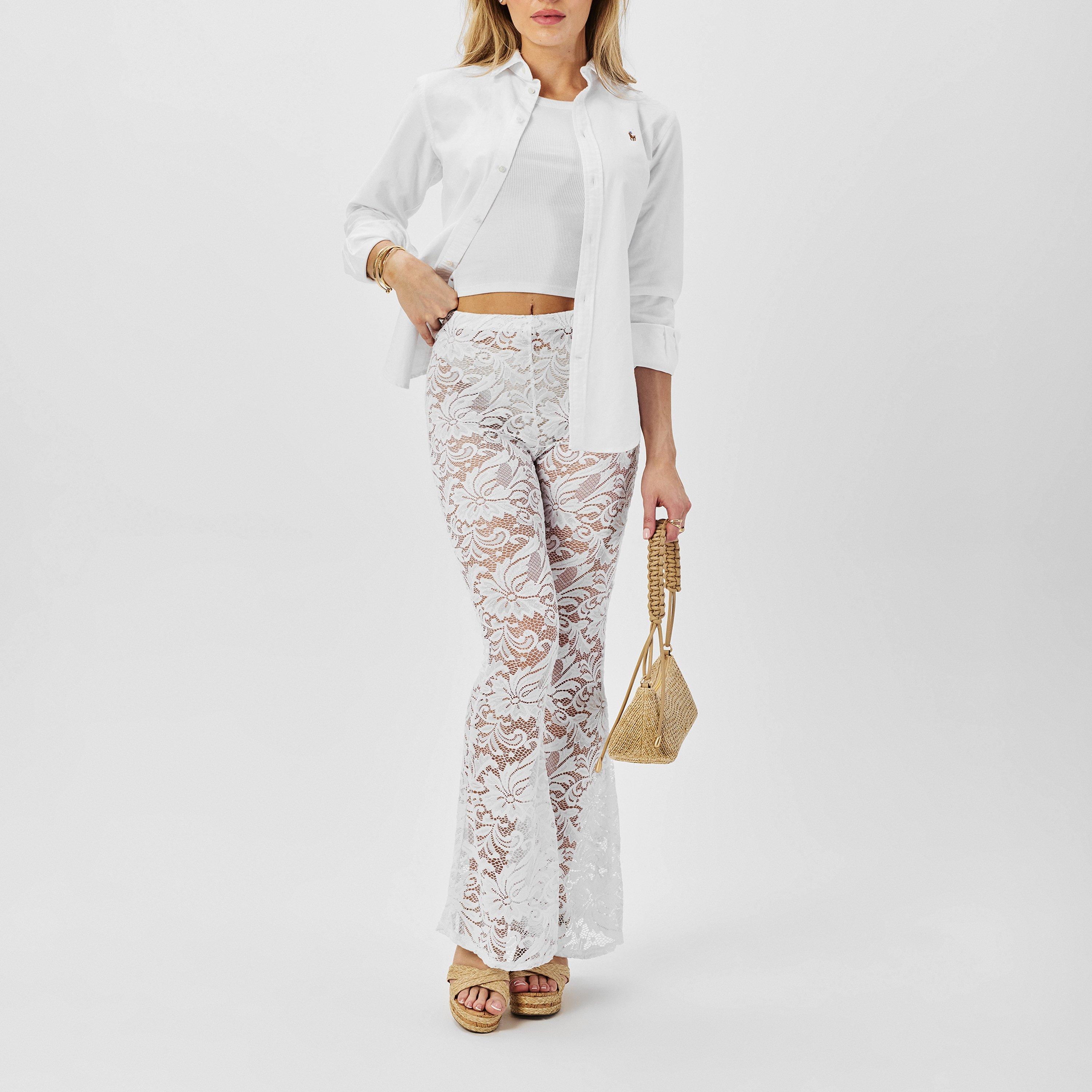 Missy Empire ME Lace Flared Trousers Womens