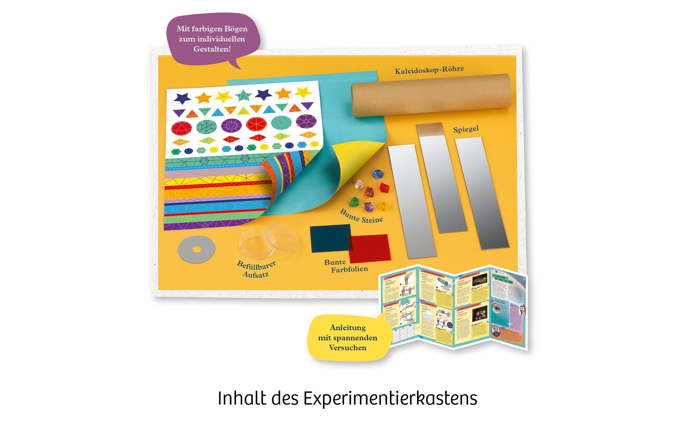 Experimentierkasten KaleidoskopExperimentierspass mit Spiegeln, Licht und strahlenden Farben!