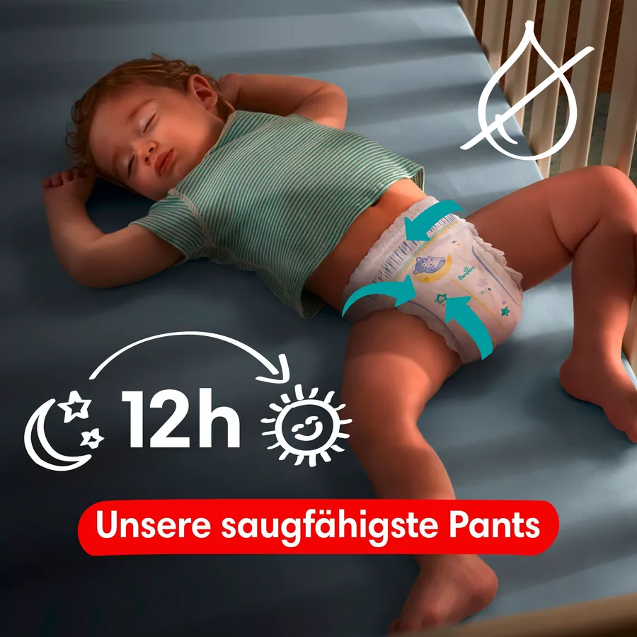 Pampers Baby-Dry Pants Night, Gr. 6, 15kg+, Monatsbox (1 x 138 Pants)