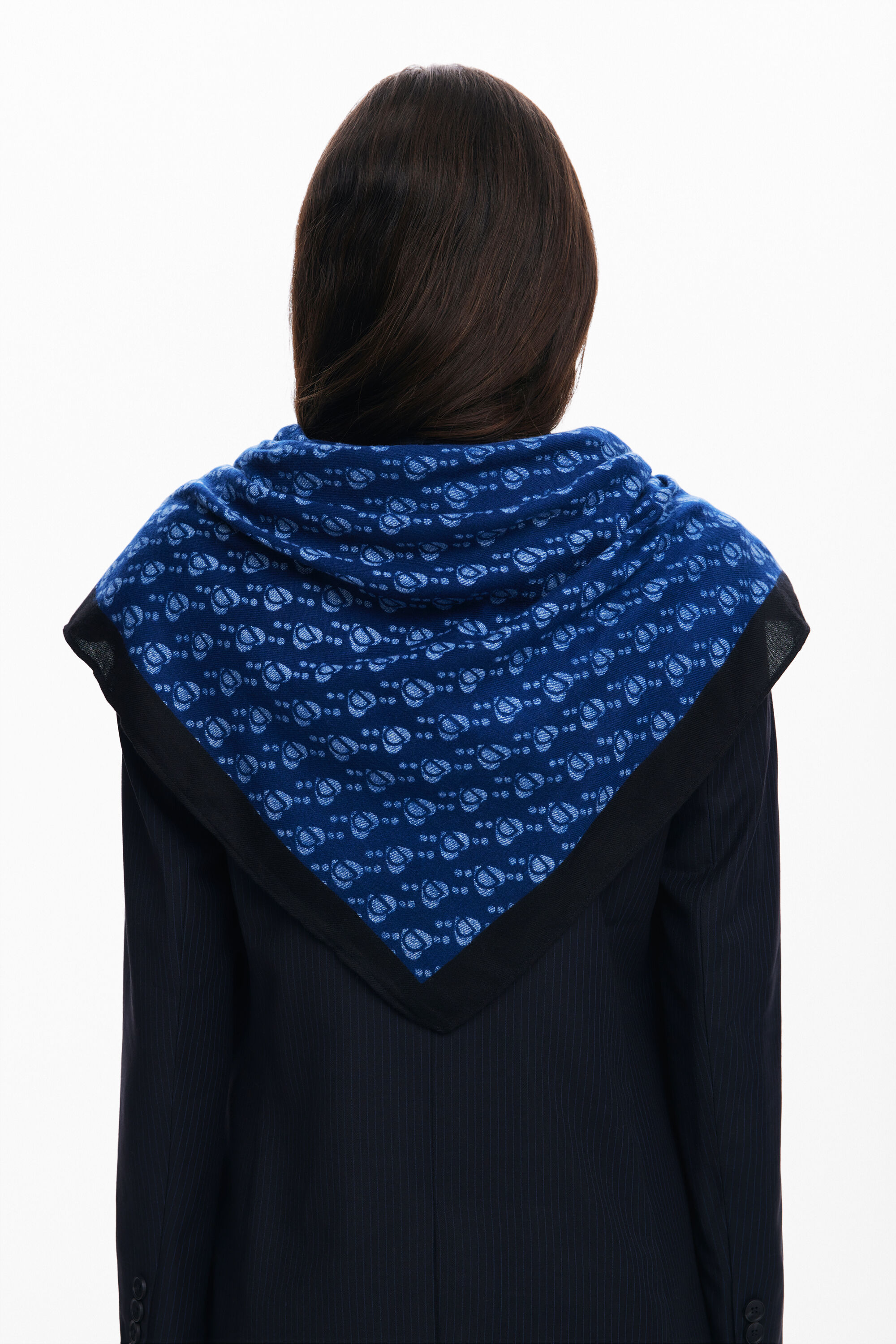 Foulard retangular com logo Desigual