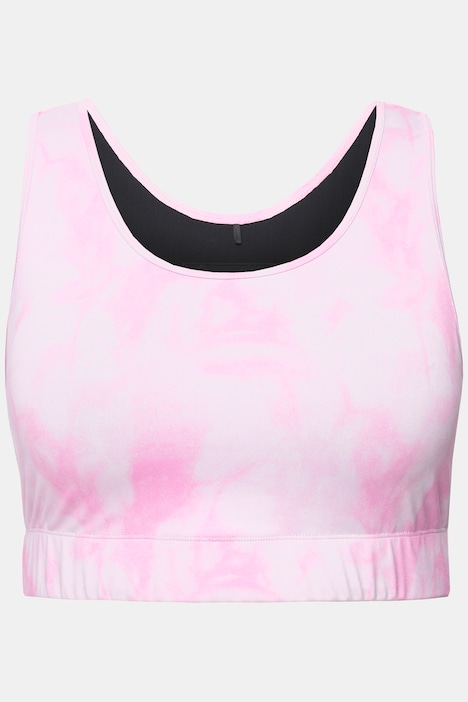 Sport-Bustier, Softcups, Batik-Print, Racerback