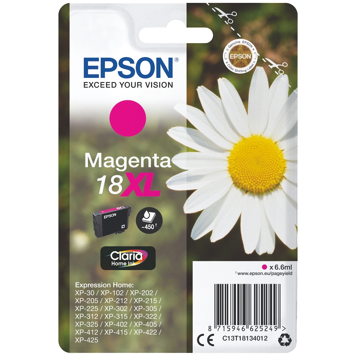 Epson blekkpatron Claria Home 18XL Magenta