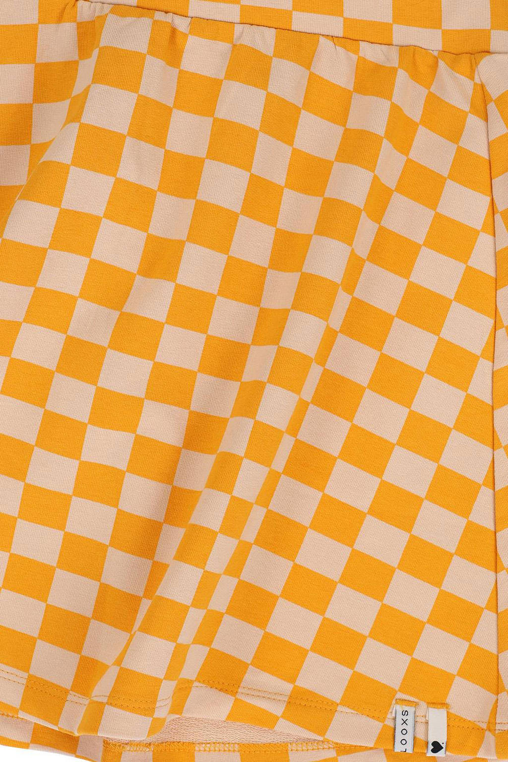 LOOXS geruite rok geel/oranje