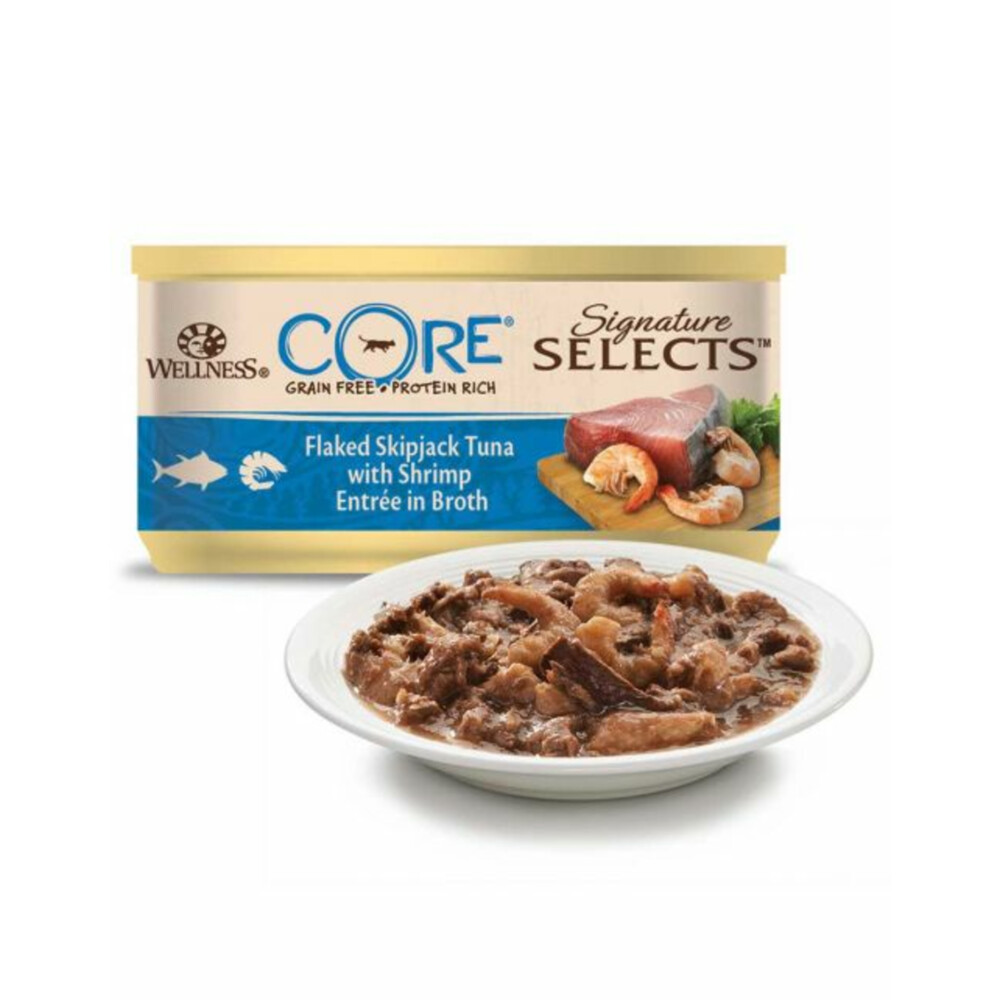 Wellness Core Kattenvoer Signature Selects Flaked Tonijn - Garnaal79 gr