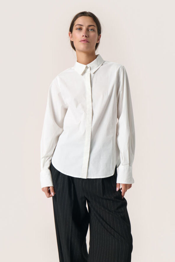 Soaked in Luxury SLAlonna Shirt LS Whisper white