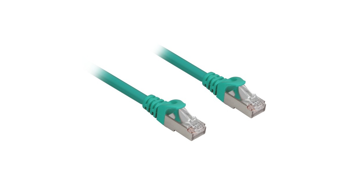 SharkoonPatchkabel SFTP, RJ-45 met Cat.6a  (Groen, 1,5 meter, Halogeenvrij)