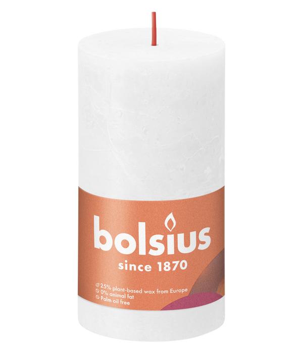 Bolsius Rustik Stumpenkerze Shine, wolkiges