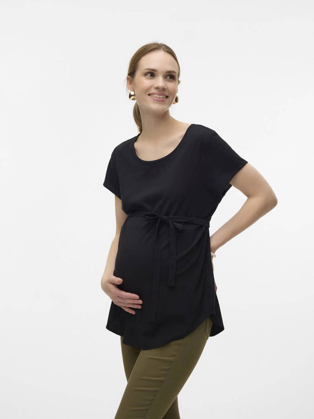 VERO MODA MATERNITY zwangerschapstop zwart