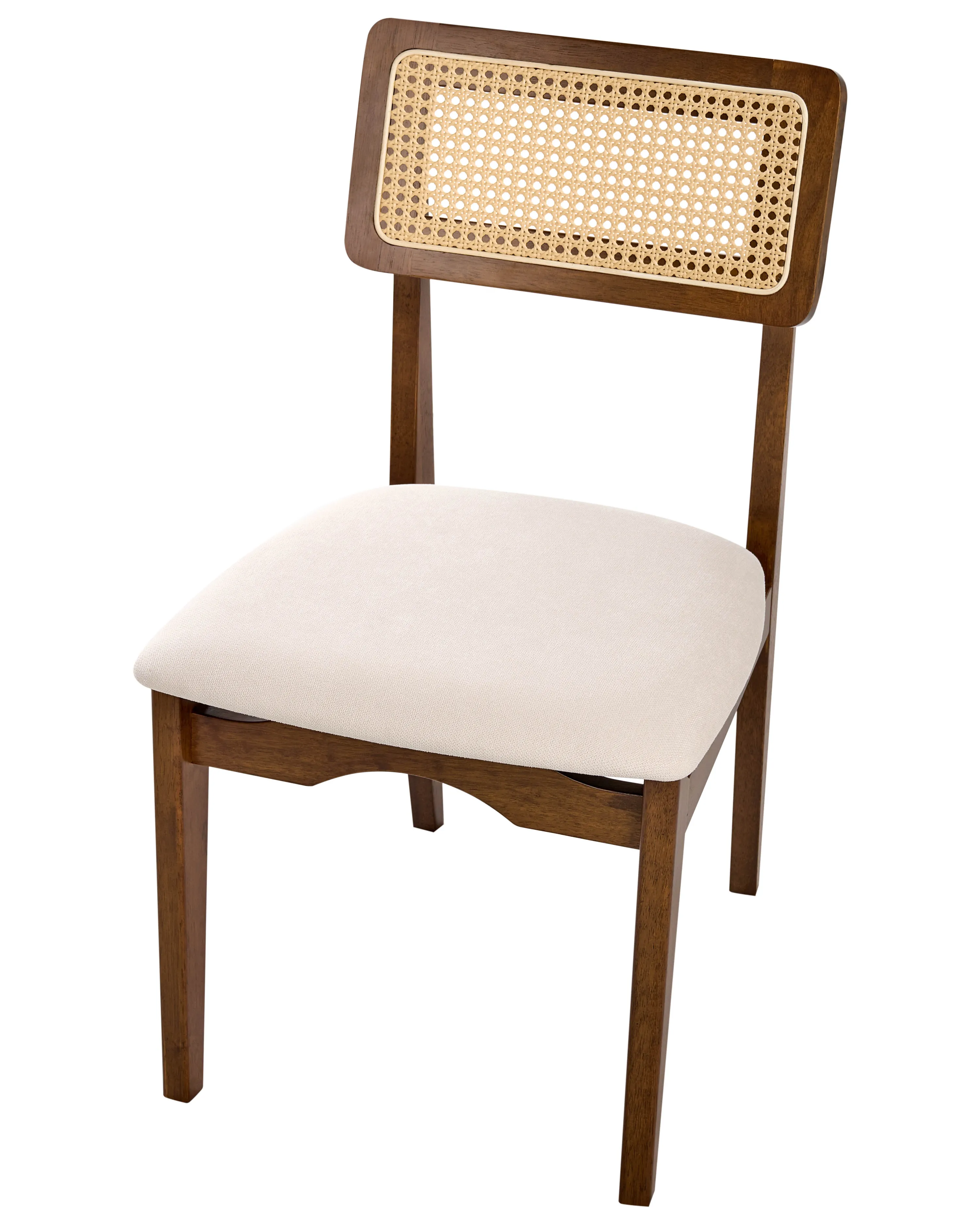 Set van 2 eetkamerstoelen RUBONIA Hout Donkerbruin