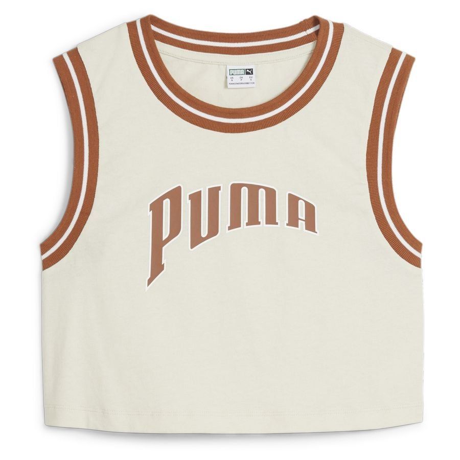 PUMA Crop Top Team - Blanc/Marron
