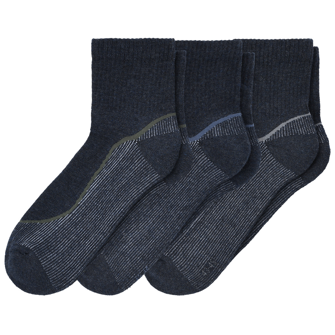 VanVaan 3 Paar Herren Trekking-Socken mit Kurzschaft dunkelblau