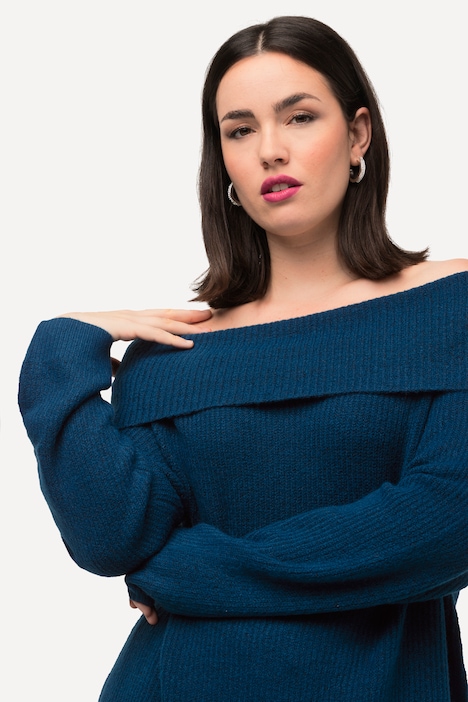 Pullover, Schulterausschnitt, Langarm, weicher Feinstrick
