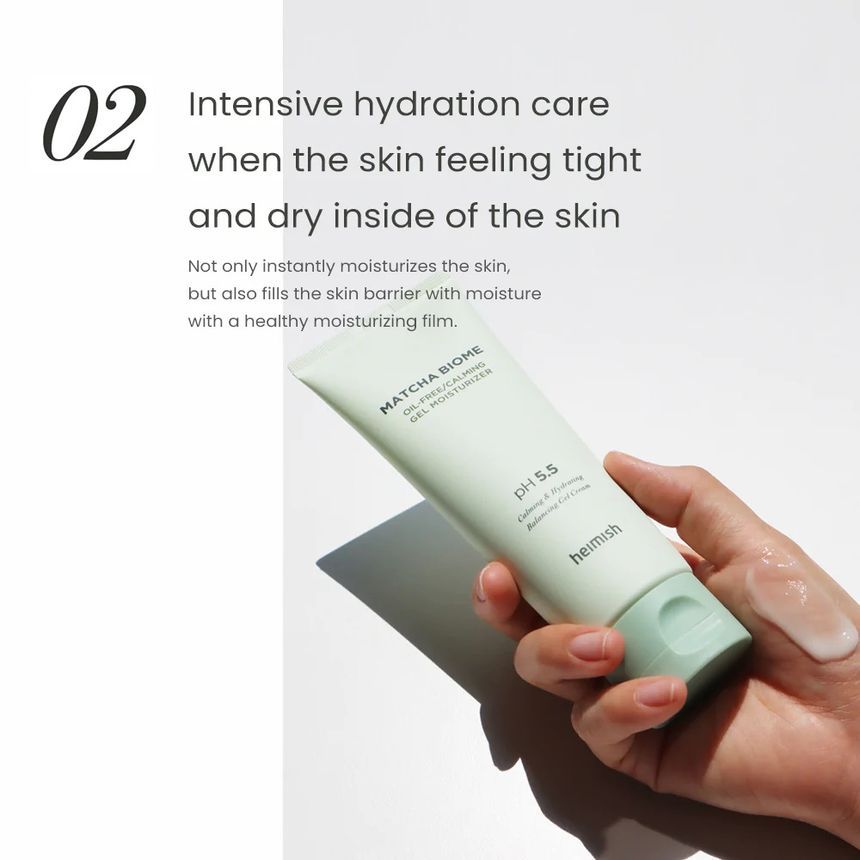 heimish - Matcha Biome olievrije kalmerende gel-moisturizer