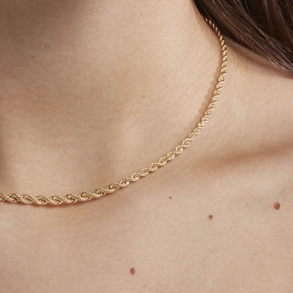 Collier Jerry Danilo Maille Corde Or Jaune
