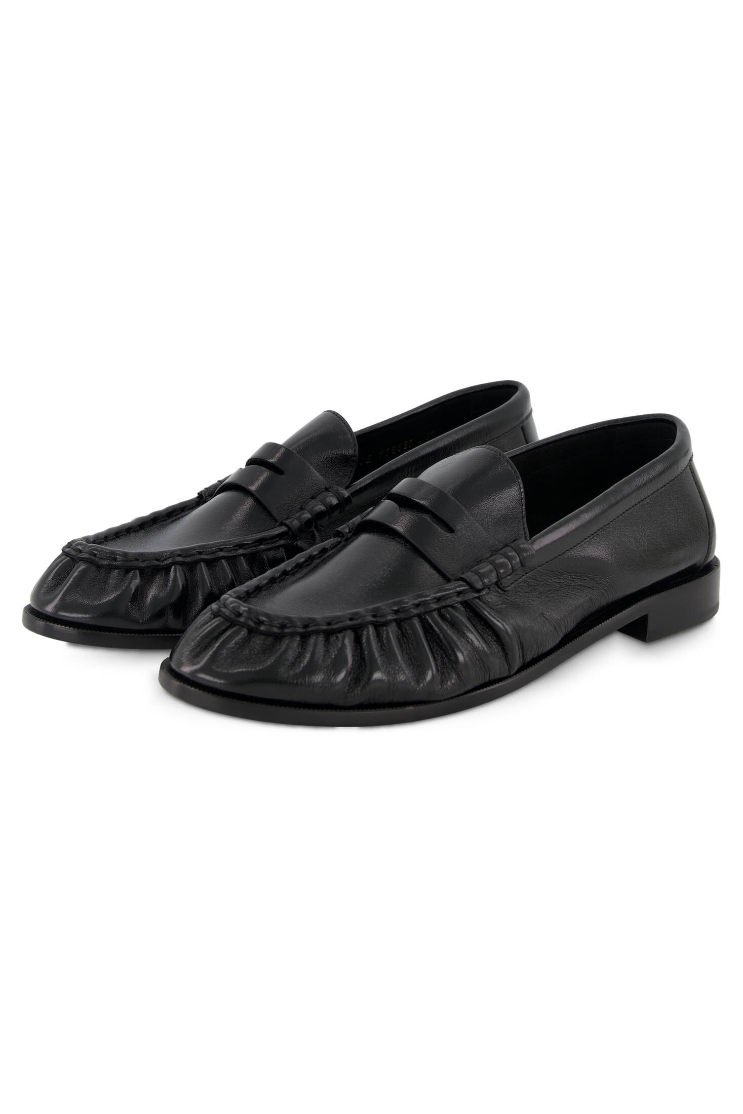 Saint Laurent| Herren Schuhe LE LOAFER aus glänzendem Leder in Knitteroptik