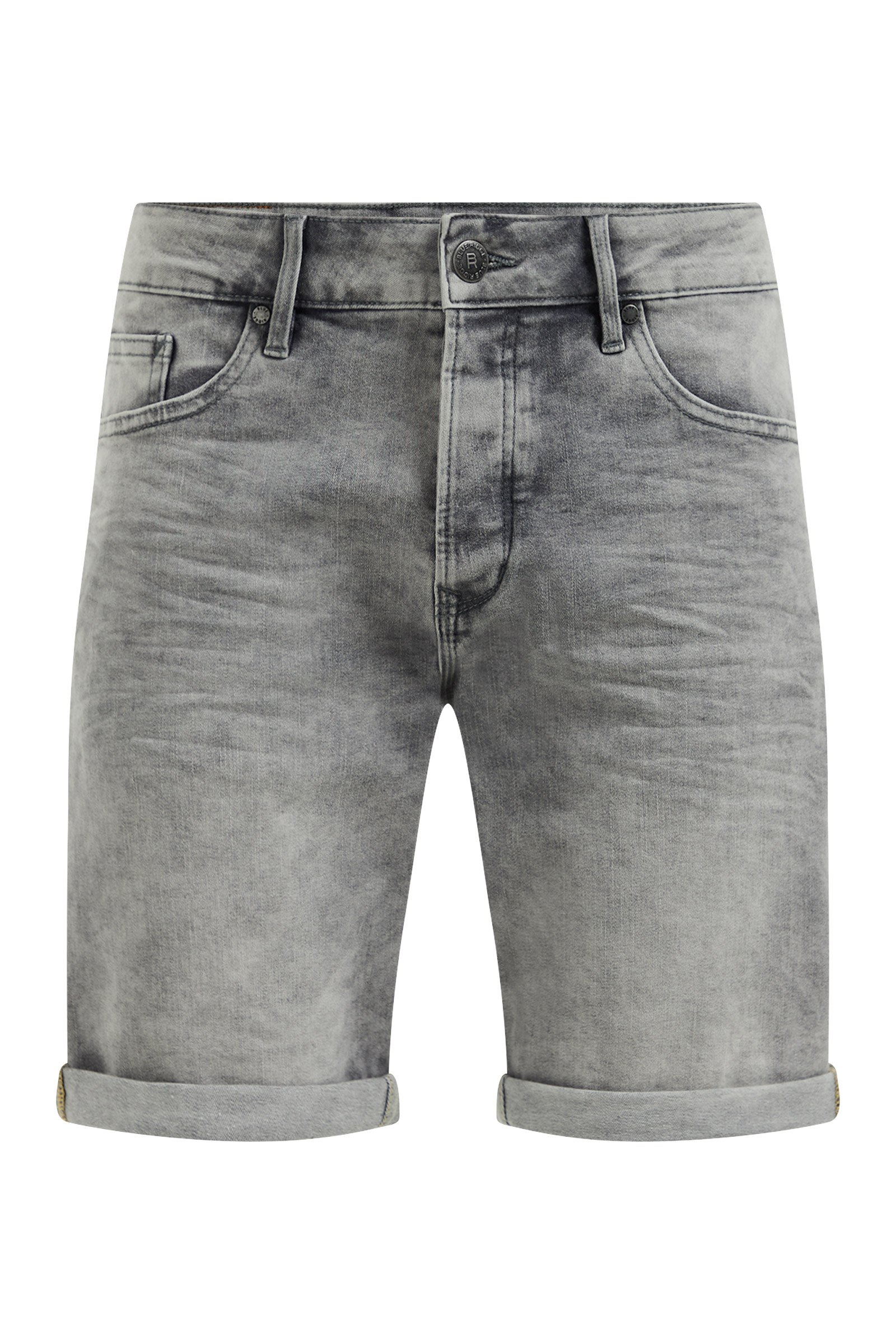 regular fit denimshort met stretch Blue Ridge Grijs