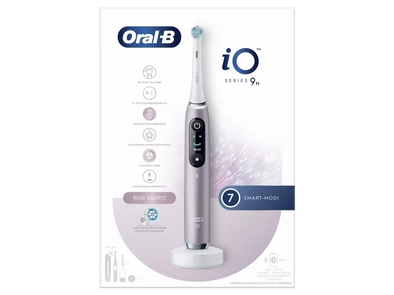 Braun Oral-B iO Series 9N, electric toothbrush (pink/white, Rose Quartz)