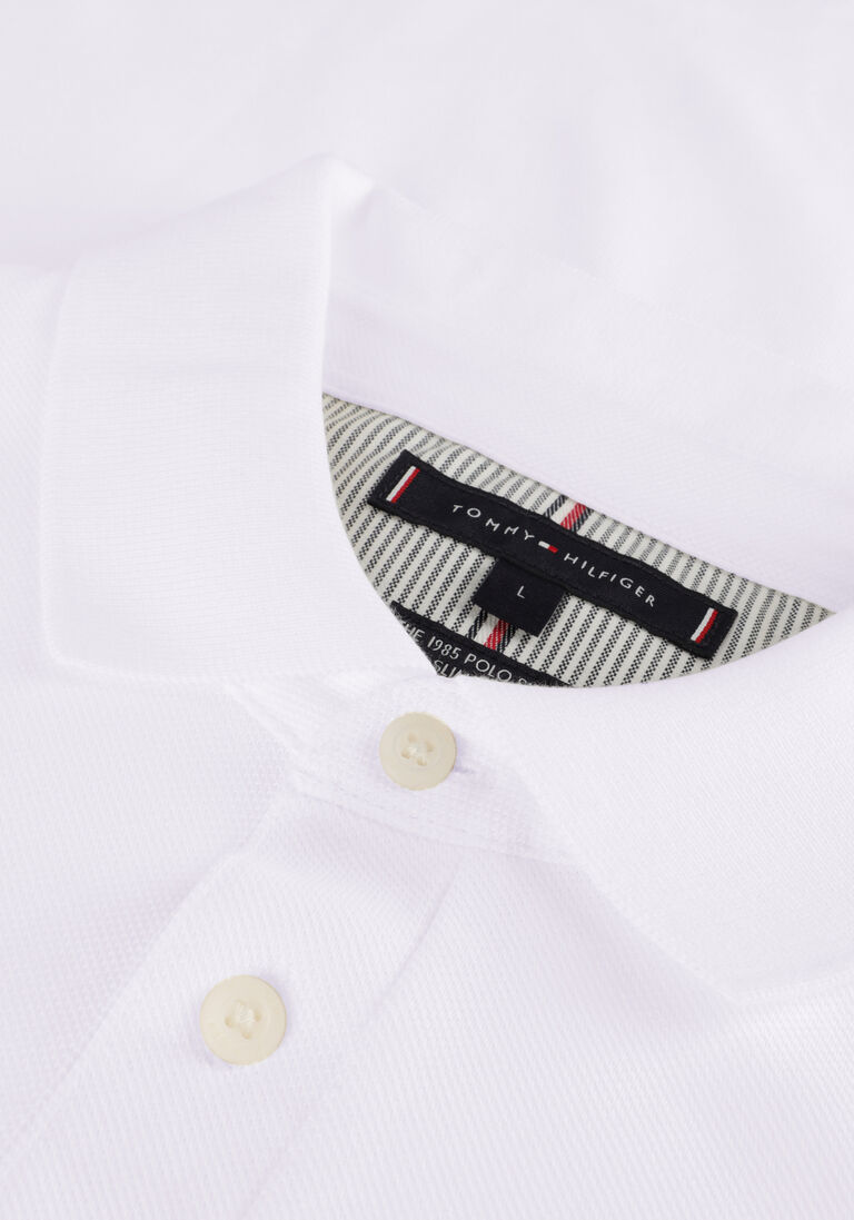 TOMMY HILFIGER witte tommy hilfiger polo core 1985 slim polo