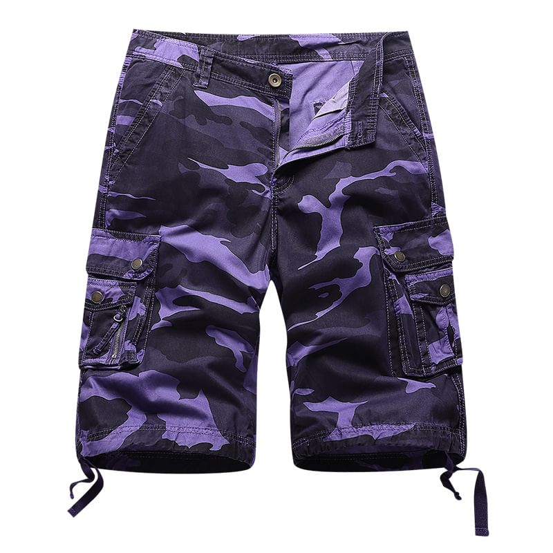 Lefitt - Camo Shorts met middelhoge taille