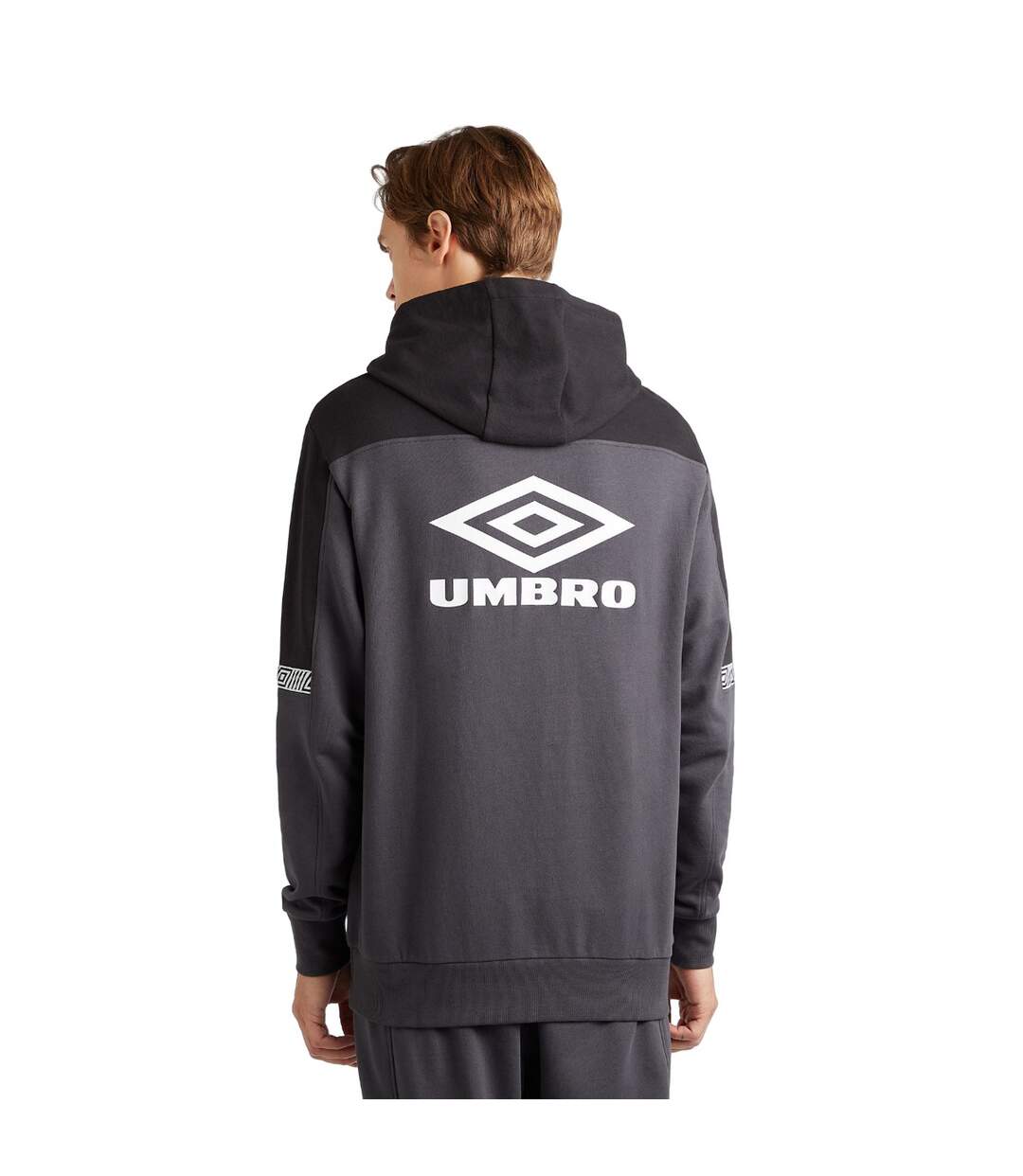 Umbro - Sweat à capuche SPORTS STYLE CLUB - Homme (Gris / Noir) - UTUO1726